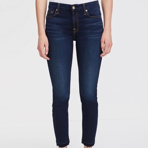 7 For All Mankind Denim - 7 For All Mankind The Skinny Jean - Deep Dark Blue